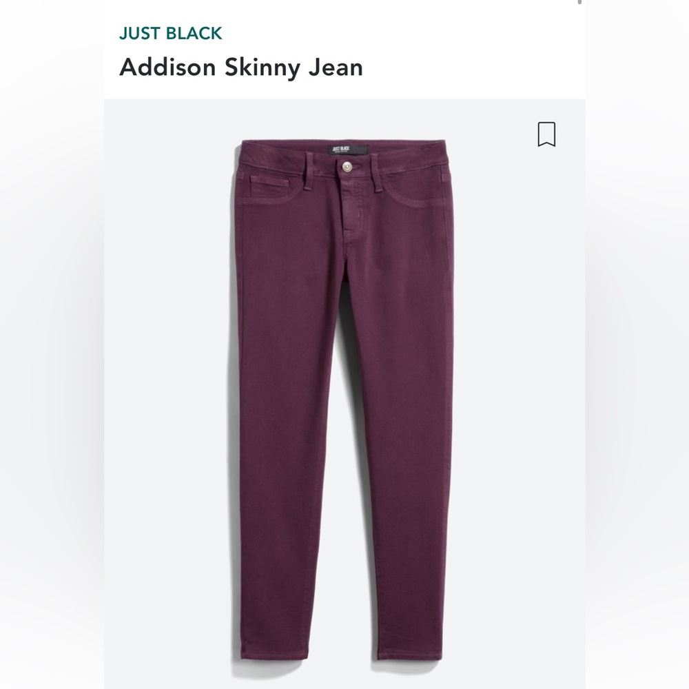 Just Black Addison Skinny Jean….size 27